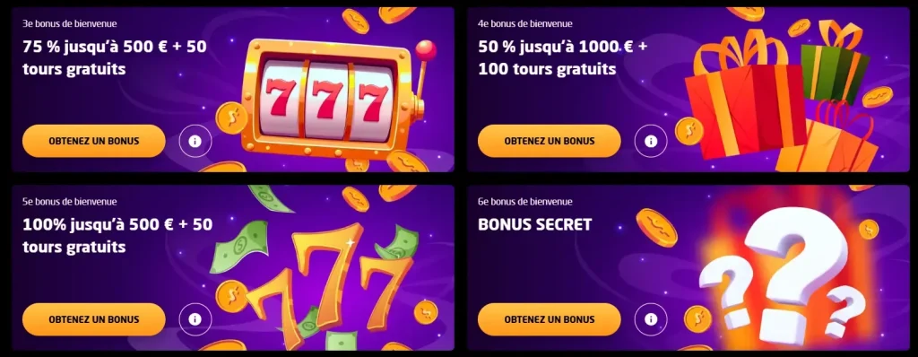 Stay Casino offres de bonus de bienvenue avec tours gratuits et bonus secret
